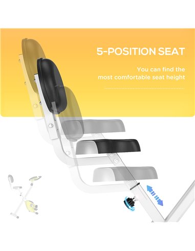 HOMCOM Folding Exercise Bike, Foldable 8-level Magnetic Resistance Cycling Bike for Home & Office with Adjustable Seat, LCD Moni