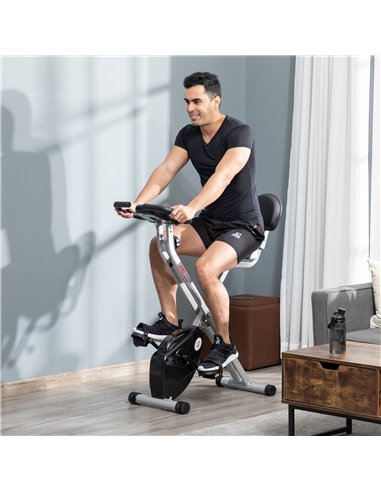HOMCOM Steel Manual Resistance Exercise Bike w/ LCD Monitor Black A90-192GY