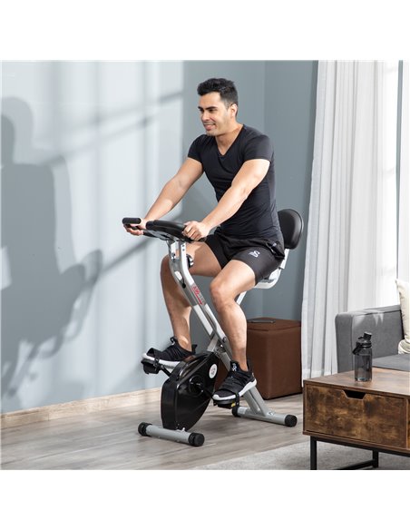 HOMCOM Steel Manual Resistance Exercise Bike w/ LCD Monitor Black A90-192GY - pic 93522 | FastDaddyshop