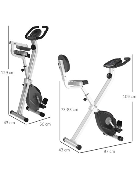 HOMCOM Steel Manual Resistance Exercise Bike w/ LCD Monitor Black A90-192GY - pic 93523 | FastDaddyshop