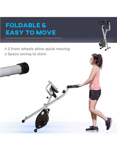 HOMCOM Steel Manual Resistance Exercise Bike w/ LCD Monitor Black A90-192GY