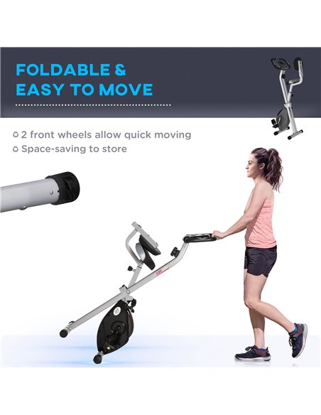 HOMCOM Steel Manual Resistance Exercise Bike w/ LCD Monitor Black A90-192GY - pic 93524 | FastDaddyshop