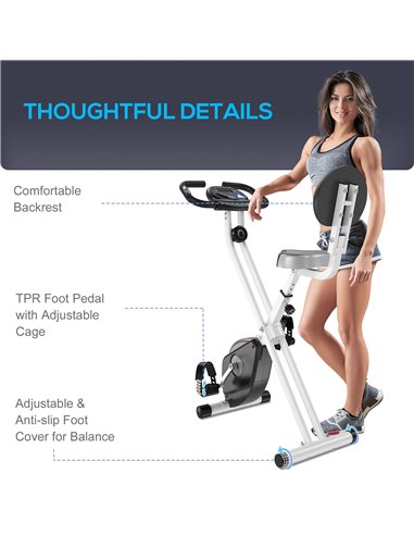 HOMCOM Steel Manual Resistance Exercise Bike w/ LCD Monitor Black A90-192GY