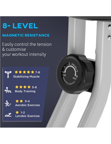 HOMCOM Steel Manual Resistance Exercise Bike w/ LCD Monitor Black A90-192GY