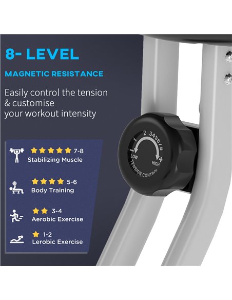 HOMCOM Steel Manual Resistance Exercise Bike w/ LCD Monitor Black A90-192GY - pic 93528 | FastDaddyshop