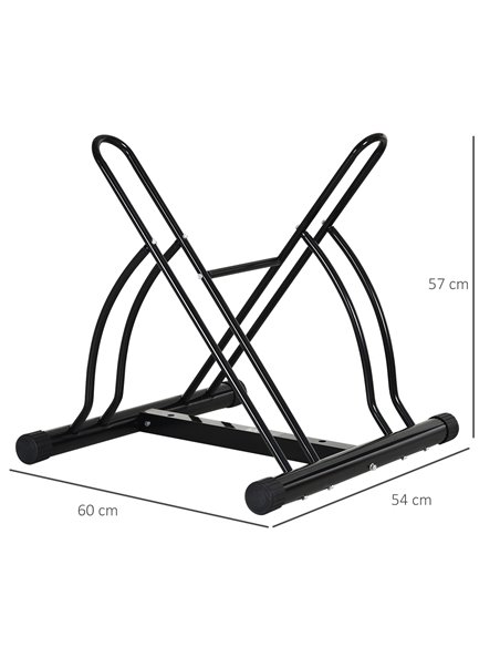 HOMCOM Steel Double-Sided Indoor Bike Rack Black AA0-059 - pic 93532 | FastDaddyshop