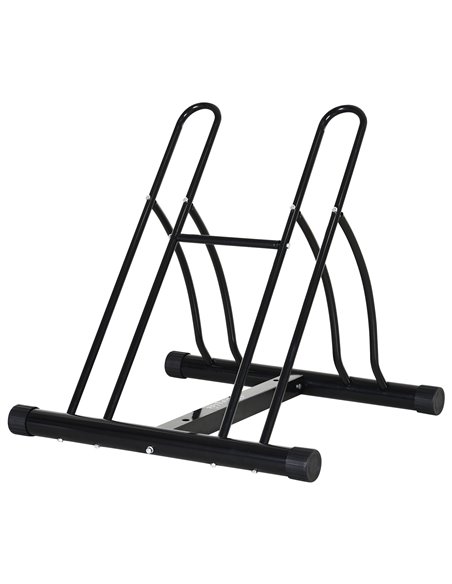 HOMCOM Steel Double-Sided Indoor Bike Rack Black AA0-059 - pic 93536 | FastDaddyshop