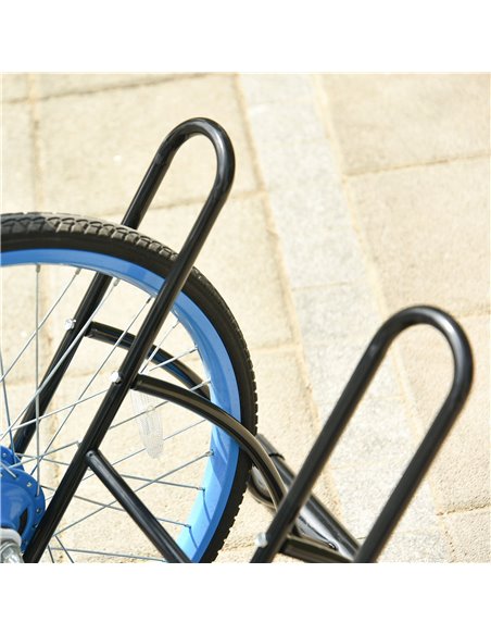 HOMCOM Steel Double-Sided Indoor Bike Rack Black AA0-059 - pic 93538 | FastDaddyshop
