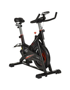 HOMCOM Steel Stationary Bike 5-Level Exercise Bike w/ LCD Monitor A90-200