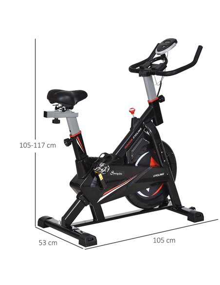 HOMCOM Steel Stationary Bike 5-Level Exercise Bike w/ LCD Monitor A90-200 - pic 93586 | FastDaddyshop