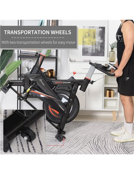 HOMCOM Steel Stationary Bike 5-Level Exercise Bike w/ LCD Monitor A90-200 - pic 93589 | FastDaddyshop