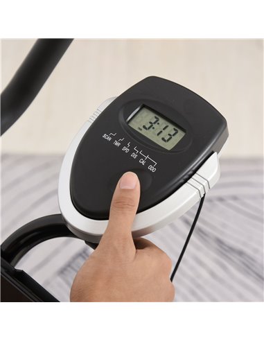 HOMCOM Steel Stationary Bike 5-Level Exercise Bike w/ LCD Monitor A90-200