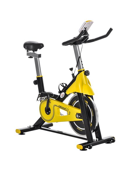 HOMCOM Cardio Exercise Bike Indoor Cycling Bike with Belt Drive Adjustable Resistance Seat Handlebar LCD Display Home Gym Uprigh - pic 93647 | FastDaddyshop