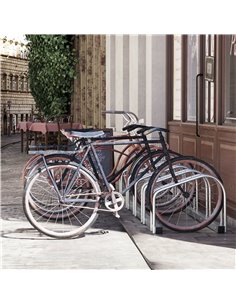HOMCOM Bike Stand Parking Rack Floor or Wall Mount Bicycle Cycle Storage Locking Stand (5 Racks, Silver) AA0-025V01SR 2