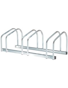 HOMCOM Bicycle Parking Stand for 3 Bikes, Floor or Wall Mount, Cycle Storage Locking Rack, Silver AA0-023V01SR
