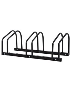 HOMCOM Bike Stand for Parking, Floor or Wall Mount Bicycle Storage Locking Stand, 76L x 33W x 27H, Black AA0-023V01BK