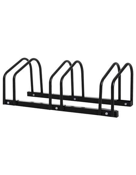HOMCOM Bike Stand for Parking, Floor or Wall Mount Bicycle Storage Locking Stand, 76L x 33W x 27H, Black AA0-023V01BK - pic 93737 | FastDaddyshop