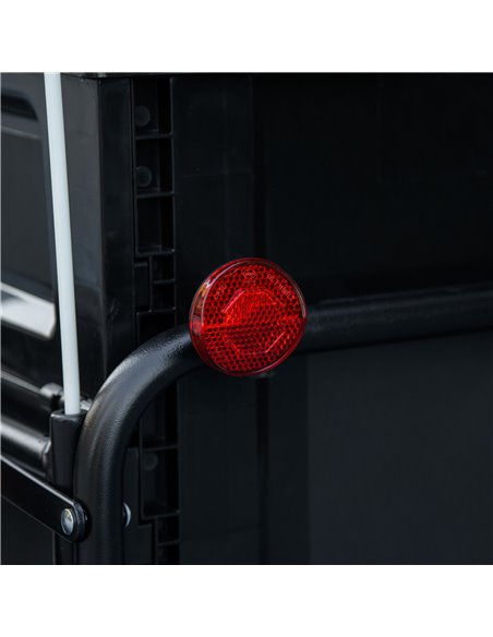 HOMCOM Steel Trailer for Bike, Bicycle Cargo Trailer with 65L Foldable Storage Box and Safe Reflectors, Max Load 40KG, Black B71 - pic 93754 | FastDaddyshop