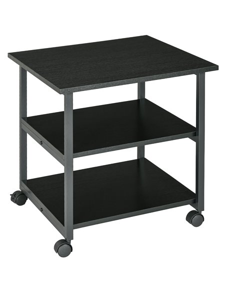 HOMCOM 3-Tier Printer Stand with Storage Shelf, Mobile Printer Table on Wheels, 50 x 50 x 52.5cm Rolling Printer Cart for Office - pic 93809 | FastDaddyshop