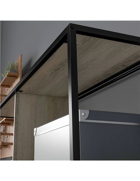 HOMCOM 5 Tier Book Shelf with Sliding Mesh Doors, Industrial Storage Shelves, Metal Shelving Unit for Living Room, Study, Bedroo - pic 93826 | FastDaddyshop