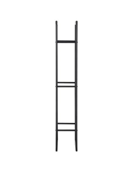HOMCOM Metal Firewood Log Holder Tall Firewood Rack Indoor Outdoor Fireplace Wood Storage Shelf, Black, 60Wx25Dx150Hcm 820-148 - pic 93835 | FastDaddyshop