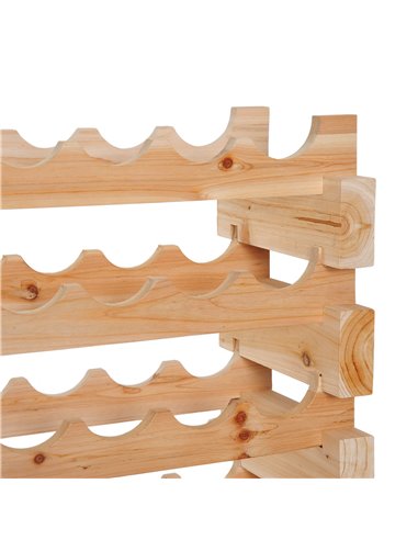 HOMCOM Wooden Wine Rack 6 Tier Shelf for 72 Bottles Shelving Storage Holder 05-0011