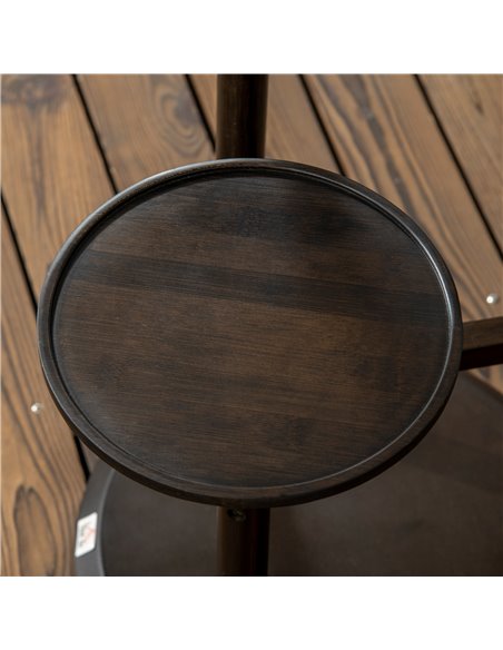 Outsunny 3-Tier Plant Stand, Plant Shelf Rack,  Bamboo Display Stand, 46x46x86cm, Dark Walnut 845-811V00DW - pic 93923 | FastDaddyshop