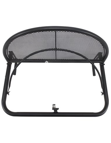 Outsunny Semi-Circular Attachable Balcony Hanging Coffee Table Adjustable Side Metal Table