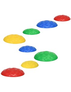 ZONEKIZ 8Pcs Kids Stepping Stones with Non-Slip Mats, Balance River Stones Indoor Outdoor Sensory Toys for 3-8 Years Old 347-013