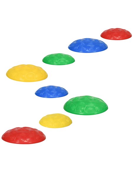 ZONEKIZ 8Pcs Kids Stepping Stones with Non-Slip Mats, Balance River Stones Indoor Outdoor Sensory Toys for 3-8 Years Old 347-013 - pic 93962 | FastDaddyshop