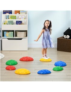 ZONEKIZ 8Pcs Kids Stepping Stones with Non-Slip Mats, Balance River Stones Indoor Outdoor Sensory Toys for 3-8 Years Old 347-013 2