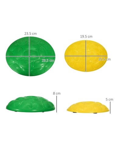 ZONEKIZ 6Pcs Kids Stepping Stones with Non-Slip Mats, Balance River Stones Indoor Outdoor Sensory Toys for 3-8 Years Old 347-013
