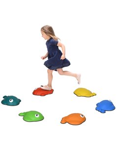 AIYAPLAY 6 Pcs Balance Stepping Stones Kids for Sensory with Non-slip Edge, Stackable Outdoor Indoor Obstacle Course 347-020V00M