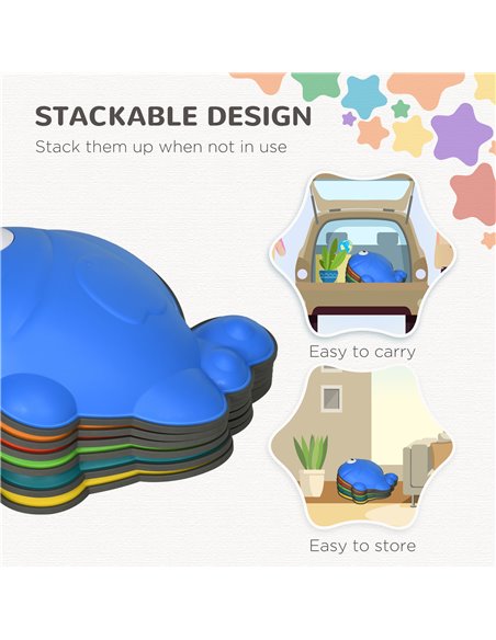 AIYAPLAY 6 Pcs Balance Stepping Stones Kids for Sensory with Non-slip Edge, Stackable Outdoor Indoor Obstacle Course 347-020V00M - pic 93993 | FastDaddyshop