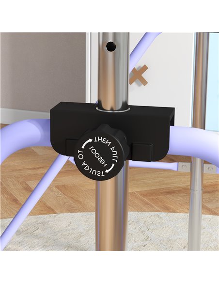 HOMCOM Adjustable Height, Foldable Kids Gymnastics Bar w/ Non-Slip Mats, for 3+ Years, Purple 340-016V00VT - pic 94041 | FastDaddyshop
