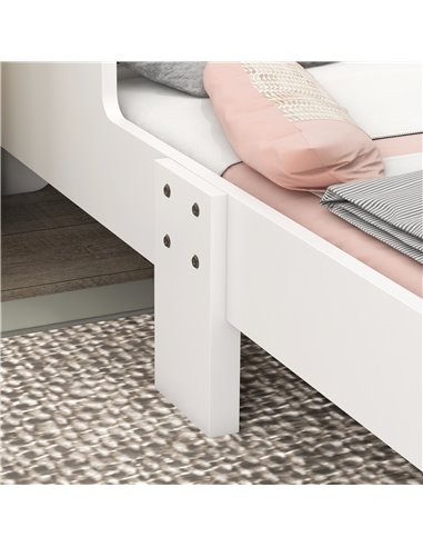 ZONEKIZ Unicorn Toddler Bed, Children's Bedroom Furniture, for Ages 3-6, 143 x 74 x 67 cm, White 313-011V00WT
