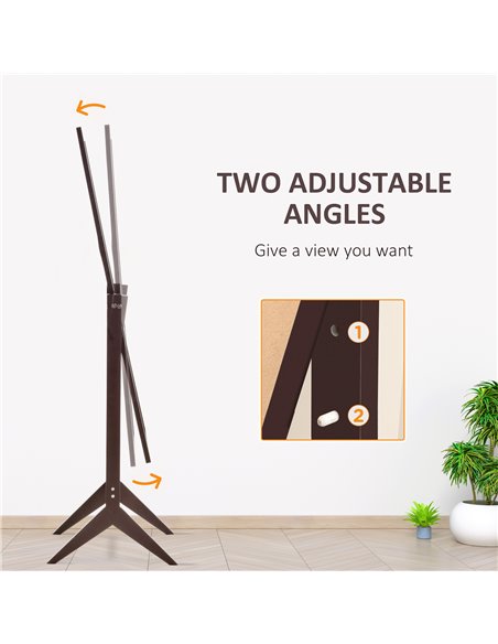 HOMCOM Dressing Mirror, Freestanding Bedroom Tall Mirror Adjustable Angle, 148x47cm, Brown 831-268CF - pic 94163 | FastDaddyshop