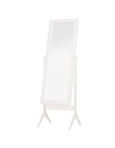 HOMCOM Tall Freestanding Dressing Mirror, Bedroom Full-Length Mirror with Adjustable Angle, 148x47cm, White 831-268WT