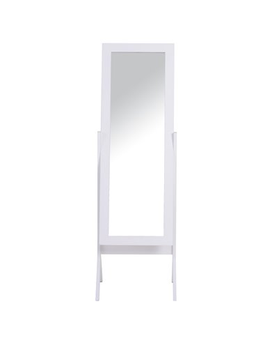 HOMCOM Tall Freestanding Dressing Mirror, Bedroom Full-Length Mirror with Adjustable Angle, 148x47cm, White 831-268WT