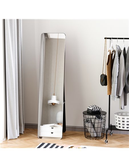 HOMCOM Full Length Mirror, Free Standing or Wall Hanging, Tall Full Body Mirror for Bedroom, Hallway, Black 831-390BK - pic 94188 | FastDaddyshop
