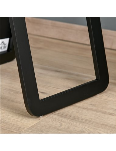 HOMCOM Full Length Mirror, Free Standing or Wall Hanging, Tall Full Body Mirror for Bedroom, Hallway, Black 831-390BK