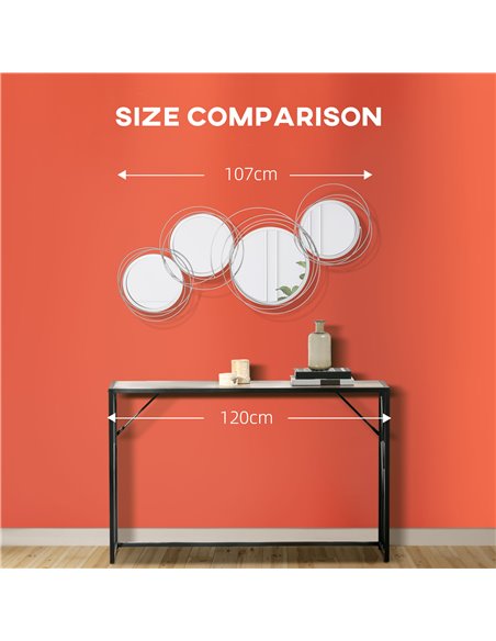 HOMCOM Metallic Artistry: Modern Silver Mirror Wall Sculptures, Decorative Hangings for Living, Dining & Bedrooms 830-651V00SR - pic 94229 | FastDaddyshop