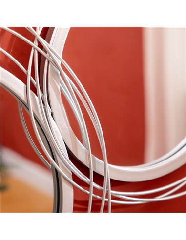 HOMCOM Metallic Artistry: Modern Silver Mirror Wall Sculptures, Decorative Hangings for Living, Dining & Bedrooms 830-651V00SR