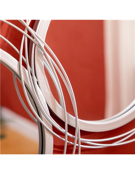 HOMCOM Metallic Artistry: Modern Silver Mirror Wall Sculptures, Decorative Hangings for Living, Dining & Bedrooms 830-651V00SR - pic 94231 | FastDaddyshop