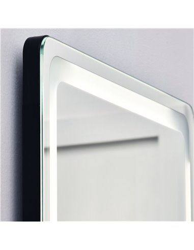 HOMCOM Freestanding Full-Length Mirror with LED Lights, Remote Control, Floor or Wall Mounted for Bedroom 831-583V70SR