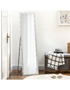 HOMCOM Full-Length Free Standing Dressing Mirror with PS Frame, Bedroom and Living Room, White 831-617V00SR 2