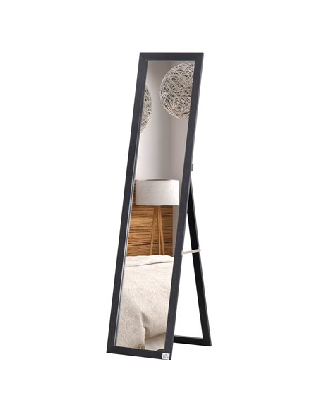 HOMCOM Bedroom Full Length Mirror, Free Standing or Wall Mounted Dressing Mirror, 37 x 154 cm 831-389BK - pic 94277 | FastDaddyshop