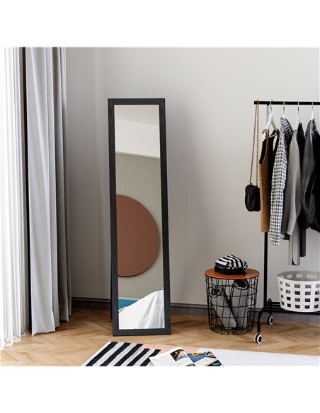 HOMCOM Bedroom Full Length Mirror, Free Standing or Wall Mounted Dressing Mirror, 37 x 154 cm 831-389BK - pic 94278 | FastDaddyshop