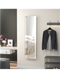 HOMCOM LED Dressing Mirror, Standing Wall Bedroom Mirror with Dimmable 3 Colour Lighting, 23W, 40x50x148cm, White 831-720V70WT 2
