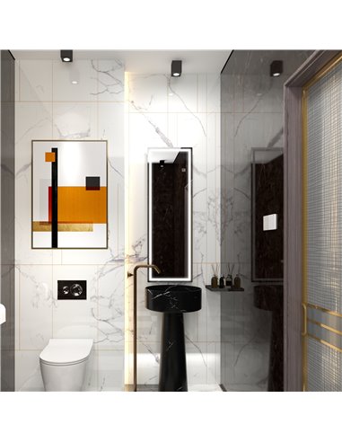 HOMCOM Full Length Mirror with Dimming, 3 Colour LED, Smart Touch, Memory Function, 120 x 40cm, Long Wall Mounted 830-807V70CR